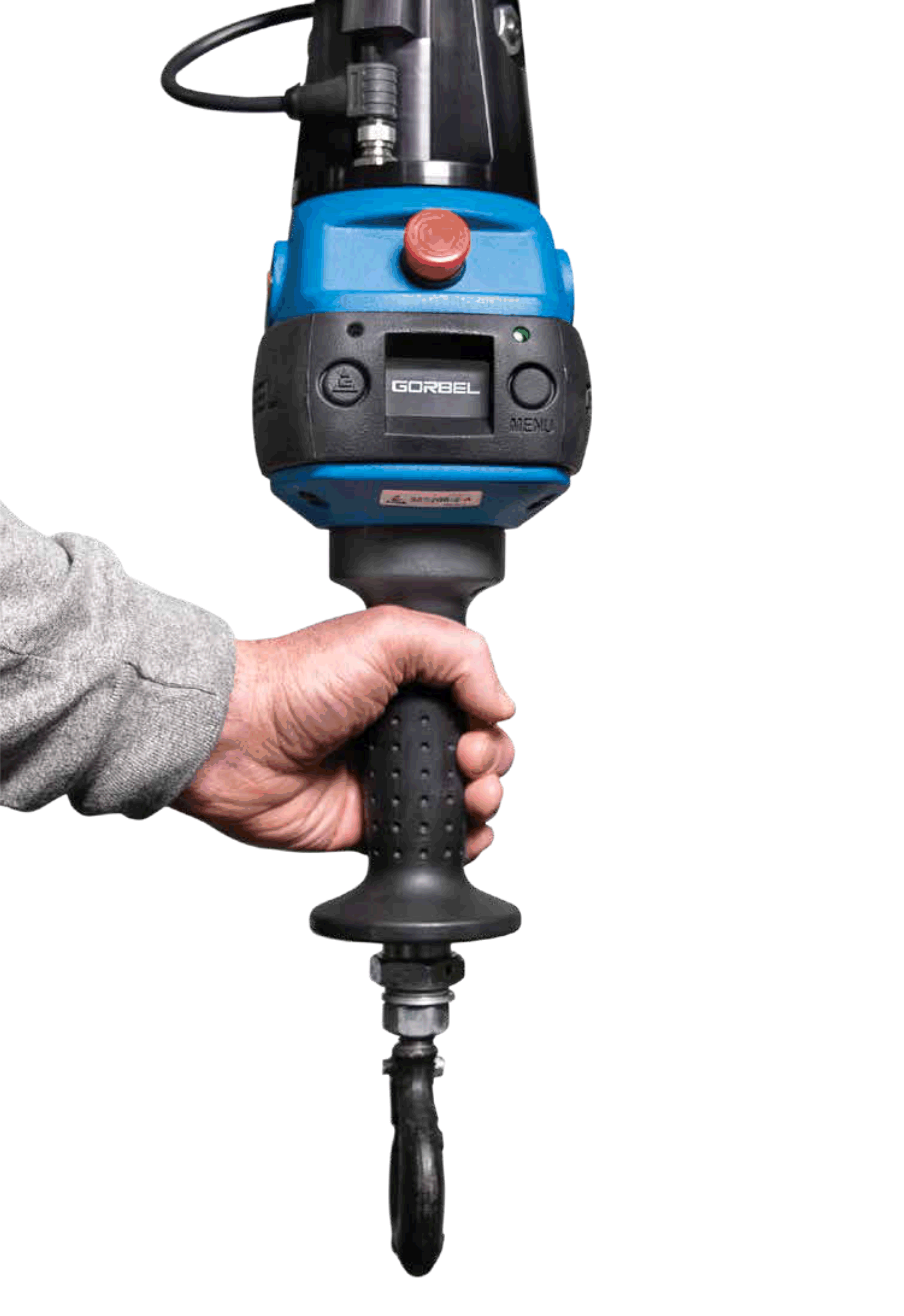 Gorbel G-Force in use with hand control